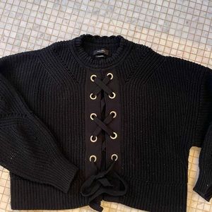 Isabel Marant black lace up sweater.
